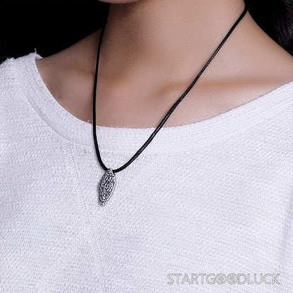 Tibetan Buddhist Vajra Necklace: “Om Mani Padme Hum” Engraved Pendant (Protect & Empower) - StartGoodLuck