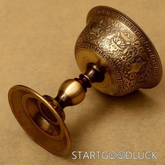 Tibetan Butter Lamp Offering | Exquisite Tibetan Patterns Decoration