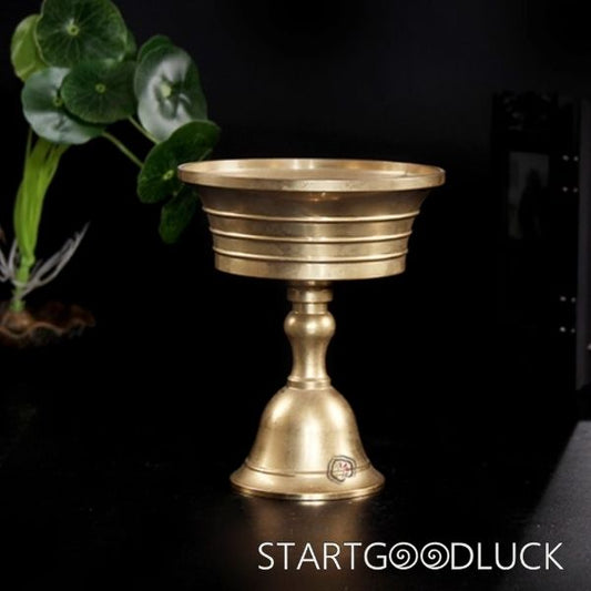 Tibetan Butter Lamp Offering |  Simple-style Copper Lamp Offering