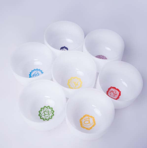 Tibetan Crystal Singing Bowls Handmade Seven-Color  | Mental Healing