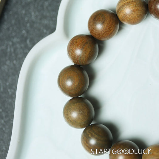 Tibetan Green Sandalwood Bracelet: Natural Calm, Sacred Protection - StartGoodLuck
