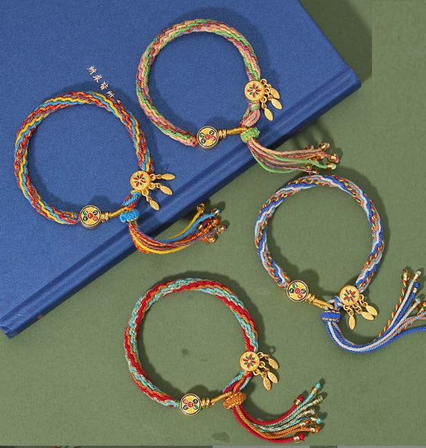 Tibetan Handmade Reincarnation Bracelet: Grants Wishes, Calms Mind & Attracts Prosperity