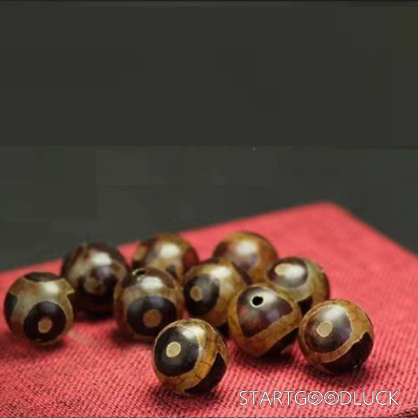 Tibetan Nine - eyed Dzi Beads Agate Bracelet: Ancient Blessings, Timeless Charm - StartGoodLuck