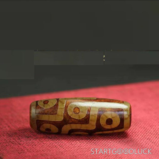Tibetan Nine - eyed Dzi Beads Agate Bracelet: Ancient Blessings, Timeless Charm - StartGoodLuck