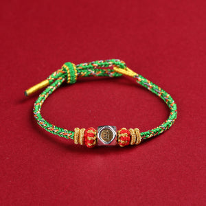 Tibetan green String Bracelet Zodiac Signs Hand-Woven Couples Gift