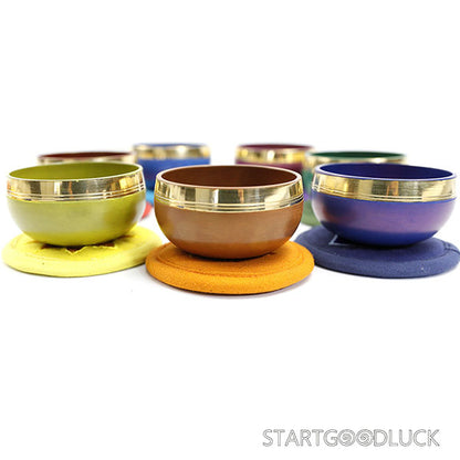 Tibetan Singing Bowls Handmade Seven-Color  | Chakra Healing & Mindful Meditation