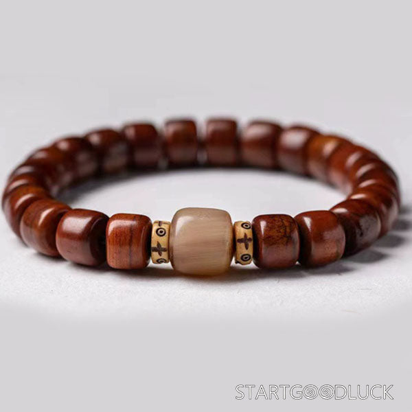 Tibetan Yak Bone Calming Bracelet: Ground Spirit, Quiet Mind - StartGoodLuck