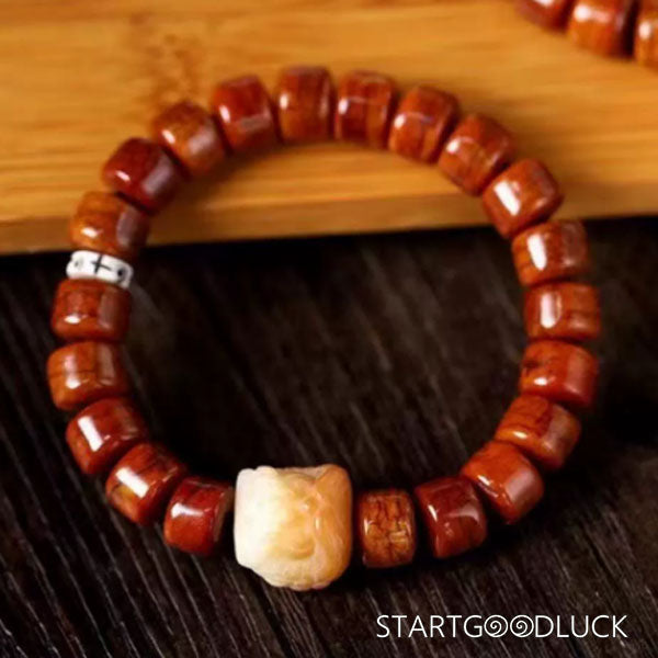 Tibetan Yak Bone Calming Bracelet: Ground Spirit, Quiet Mind - StartGoodLuck