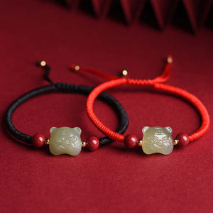 Two styles of Hetian Tiger Jade Bracelet