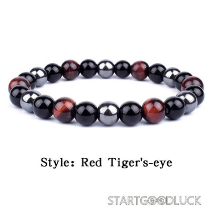 Triple Protection Bracelet | Colorful Tiger Eye Bead Bracelet