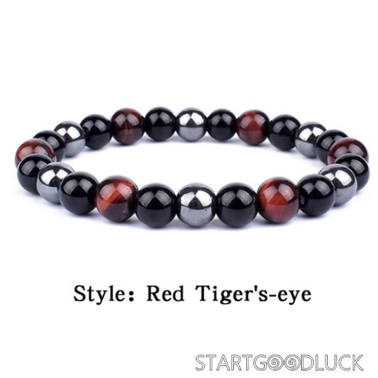 Triple Protection Bracelet | Colorful Tiger Eye Bead Bracelet