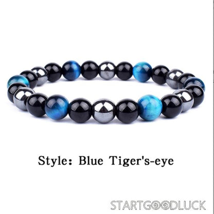 Triple Protection Bracelet | Colorful Tiger Eye Bead Bracelet