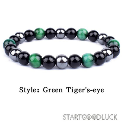 Triple Protection Bracelet | Colorful Tiger Eye Bead Bracelet