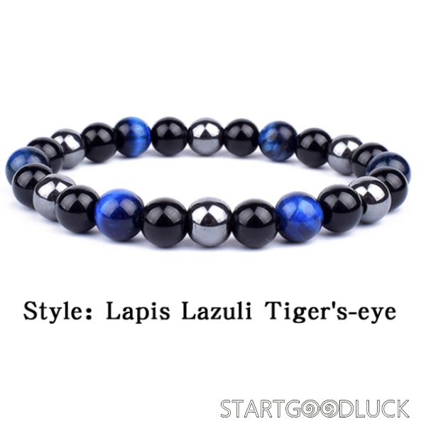 Triple Protection Bracelet | Colorful Tiger Eye Bead Bracelet