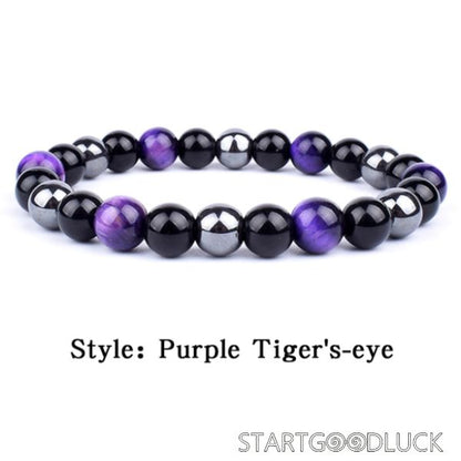Triple Protection Bracelet | Colorful Tiger Eye Bead Bracelet