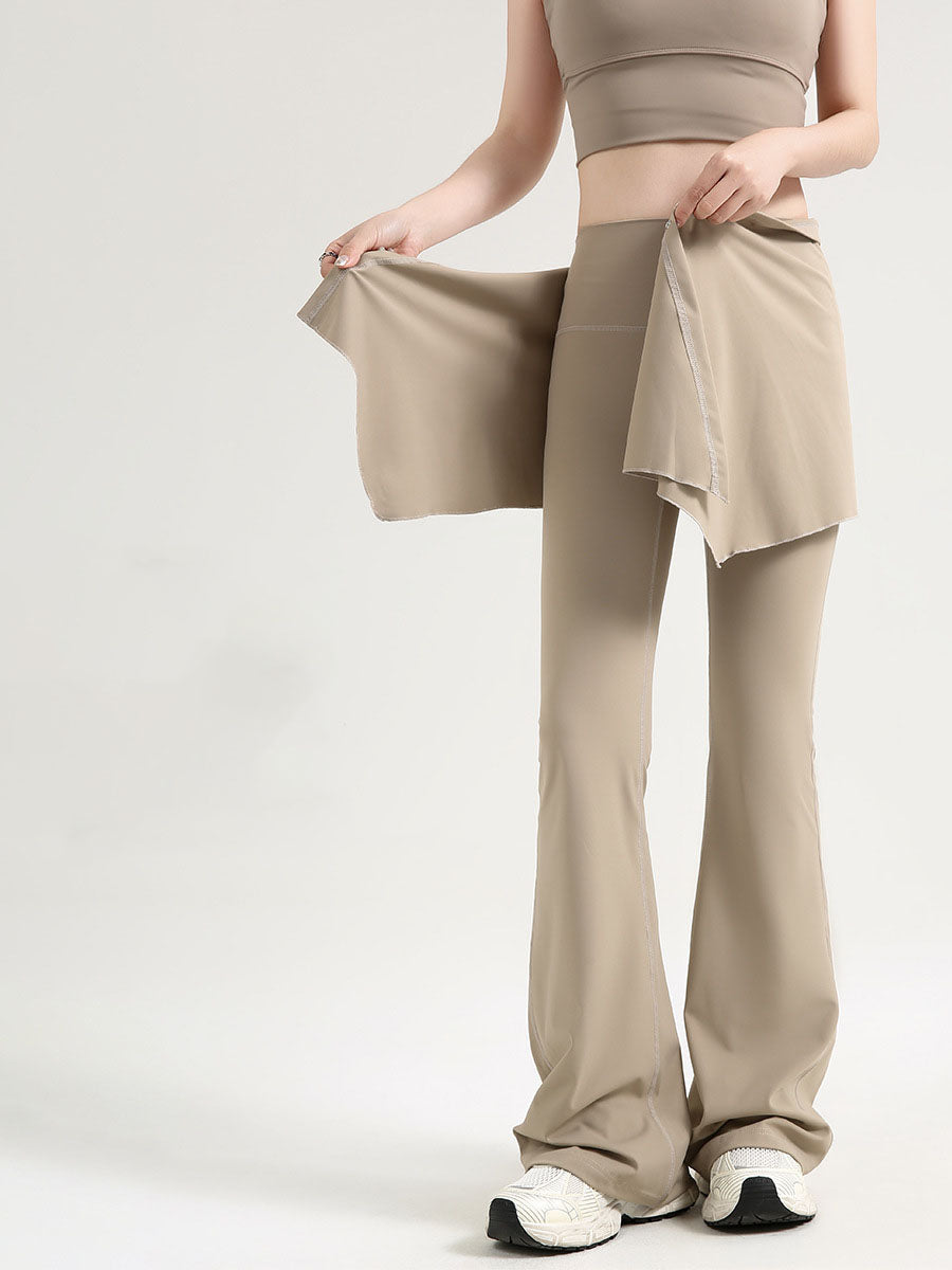 Two-Piece Yoga Pants Women's Micro-flared Fitness Long Pants