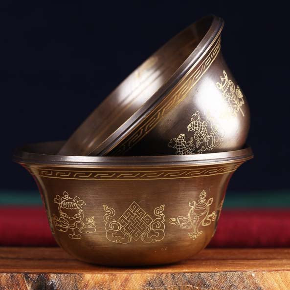 Water Offering | Tibetant Water Offering Set | The Eight Auspicious Symbols