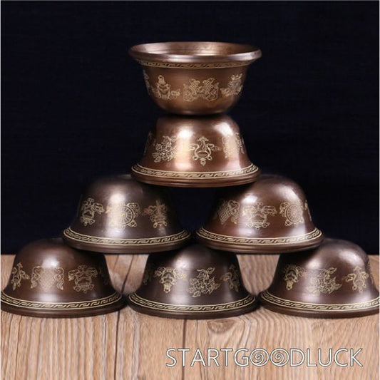 Water Offering | Tibetant Water Offering Set | The Eight Auspicious Symbols