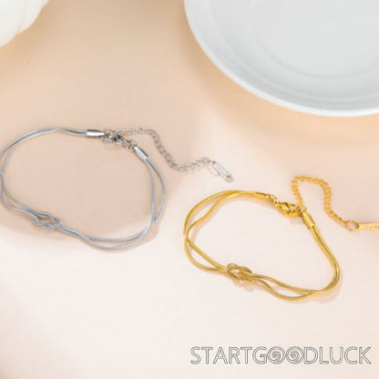 Women Gold Plated Bracelet |Gold Knot Bracelet