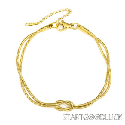 Women Gold Plated Bracelet |Gold Knot Bracelet