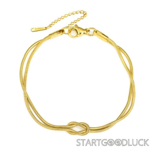 Women Gold Plated Bracelet |Gold Knot Bracelet