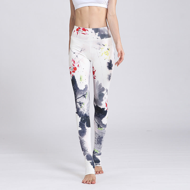 Women New Printed Yoga High Waist Quick-drying Sports Fitness Leggings