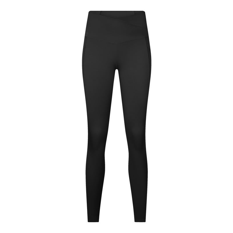 Women Solid Color Yoga Sports Style Nylon & Spandex High Waist Fitness Leggings