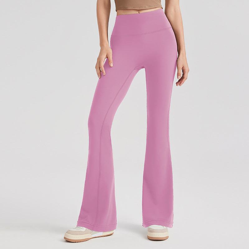 Women Solid Colors Yoga Outer Wear High Waist Slimming Hip-lifting Sports Fitness Leggings