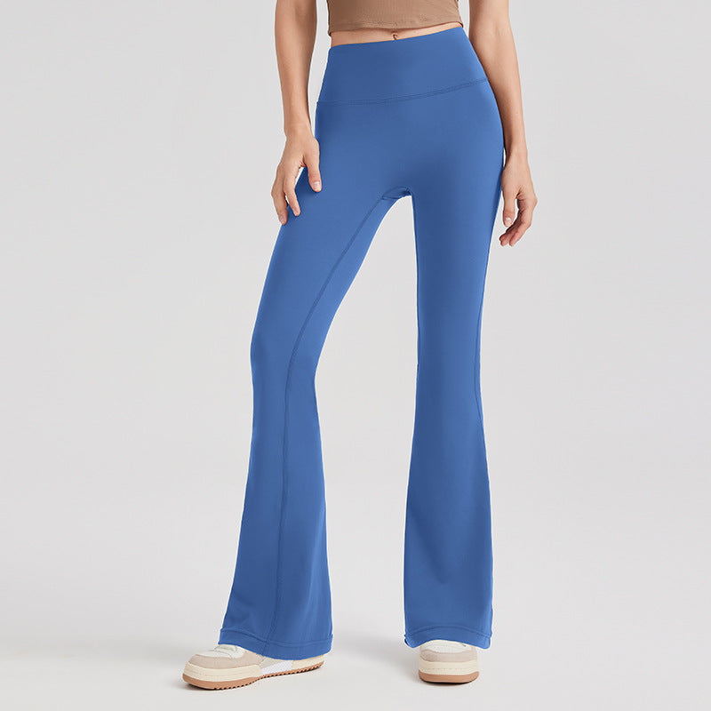 Women Solid Colors Yoga Outer Wear High Waist Slimming Hip-lifting Sports Fitness Leggings