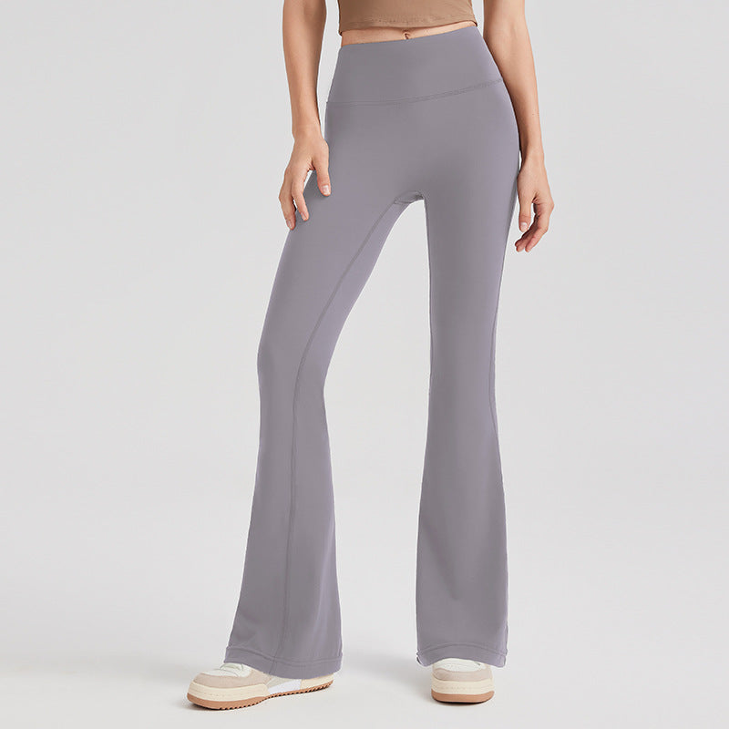 Women Solid Colors Yoga Outer Wear High Waist Slimming Hip-lifting Sports Fitness Leggings