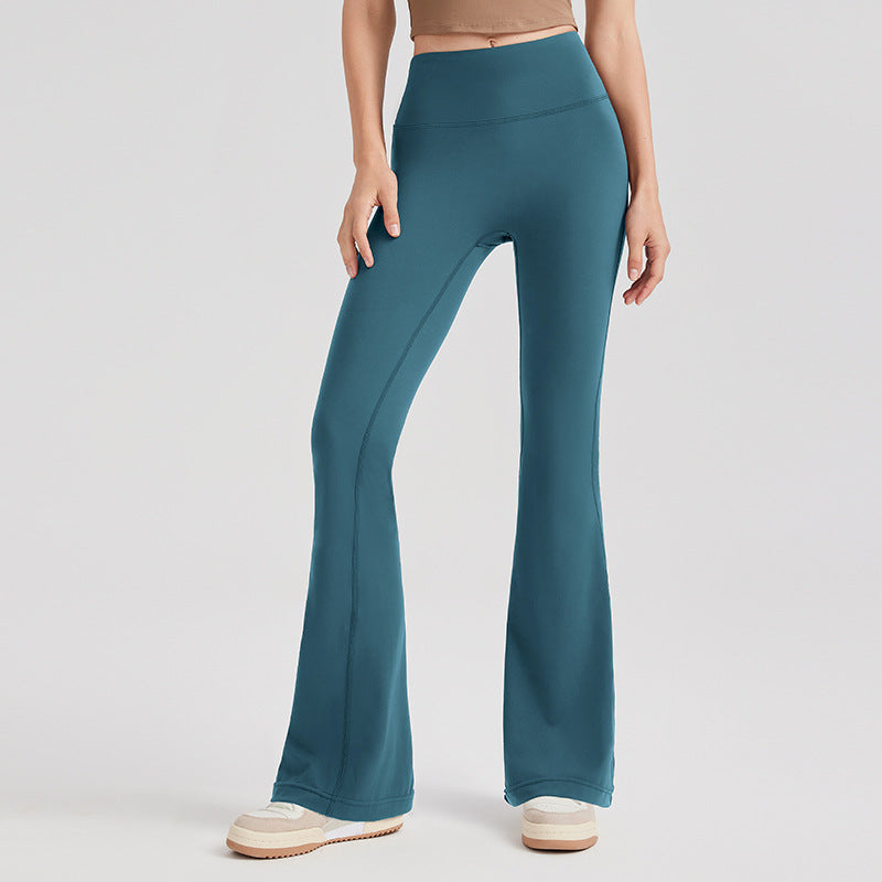 Women Solid Colors Yoga Outer Wear High Waist Slimming Hip-lifting Sports Fitness Leggings