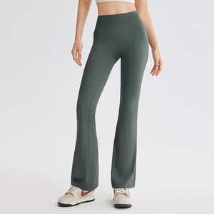 Women Solid Colors Yoga Outer Wear High Waist Slimming Hip-lifting Sports Fitness Leggings