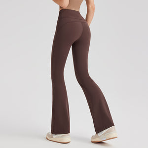 Women Solid Colors Yoga Outer Wear High Waist Slimming Hip-lifting Sports Fitness Leggings