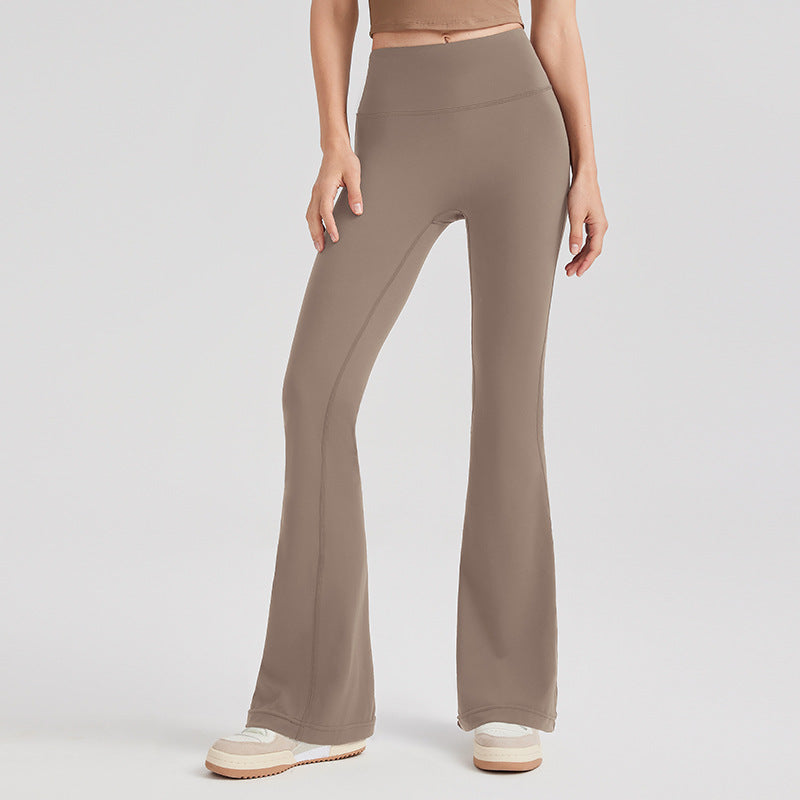 Women Solid Colors Yoga Outer Wear High Waist Slimming Hip-lifting Sports Fitness Leggings