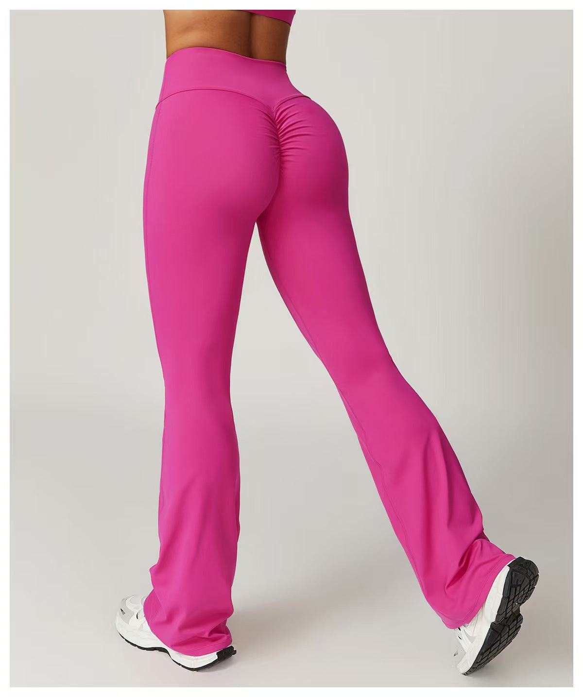 Women Yoga Style Synthetic Tight-fitting Wide-leg High-waist Sports Leggings
