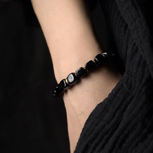 Wood & Brass Niche Design Prosperity and Wealth Bracelet