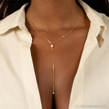 Y - shaped pearl necklace | Stainless Steel 14K Gold/Silver Jewelry