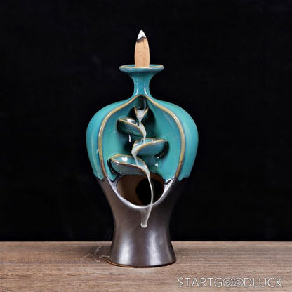 Zen Incense Burner - Ceramic Backflow Incense  Holder for Home Decor