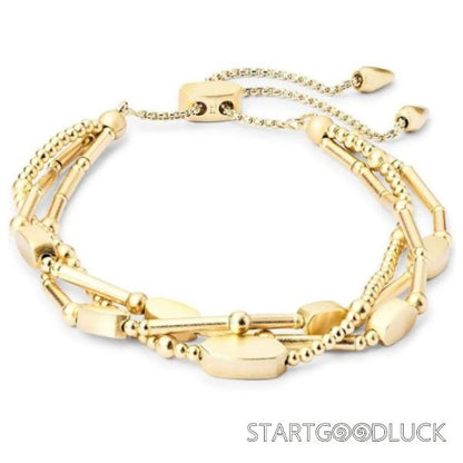 Multi-layer Beaded Bracelet  | Women Golden Elegant Bracelet
